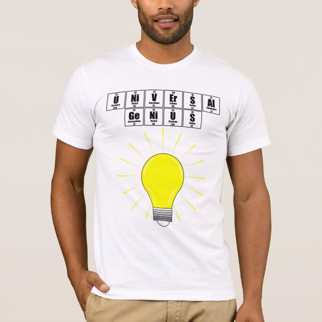 Camiseta Genio universal - texto negro (Anverso)