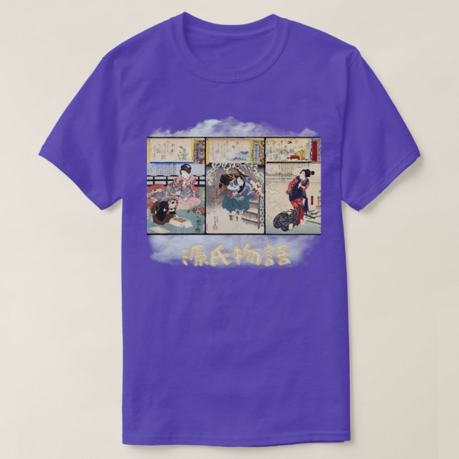 Camiseta Genji Monogatari UkiyoE Trifold v1 (Diseño del anverso)