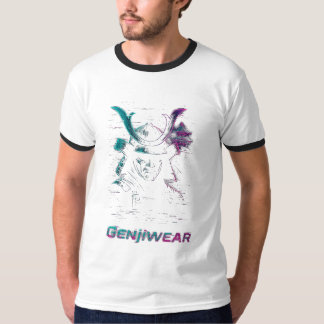 Camiseta Genjiwear Digital Samurai – Neon Temple Cyber Warr
