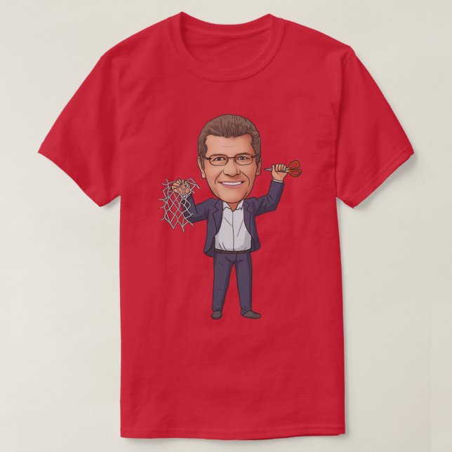 Camiseta Geno Auriemma Cortando la red (Diseño del anverso)