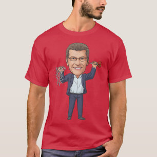 Camiseta Geno Auriemma Cortando la red