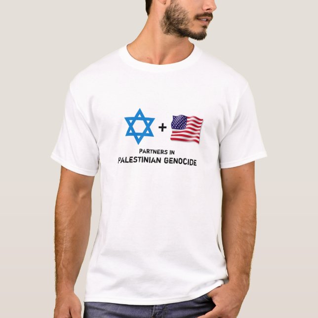 Camiseta Genocidio israelí de los E.E.U.U. de la gente (Anverso)