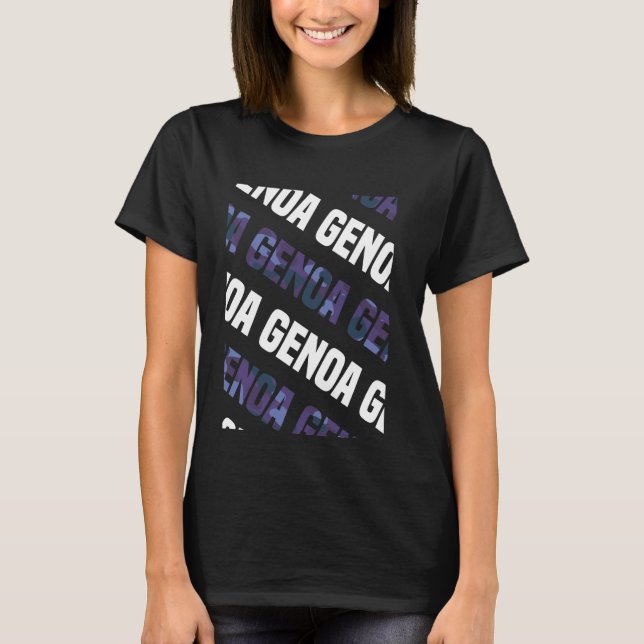Camiseta Génova Camo Pattern Purple Camouflage (Anverso)
