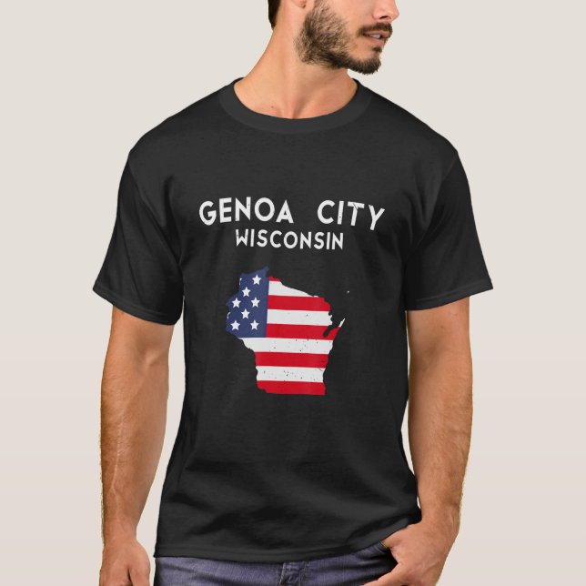 Camiseta Génova City Wisconsin Estados Unidos América Wisc (Anverso)