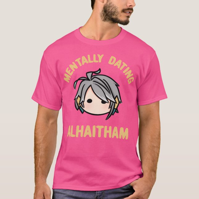 Camiseta Genshin Impact Mentally Dating Alhaitham Chibi He (Anverso)