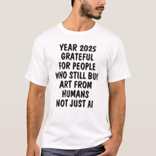 Camiseta Gente agradecida de 2025 compra arte de humanos, n