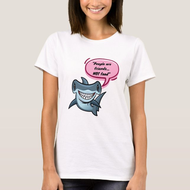 Camiseta Gente = Amigos, NO comida (Anverso)