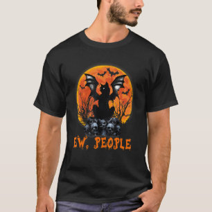 Camiseta Gente asquerosa alas de murciélago de gato negro H