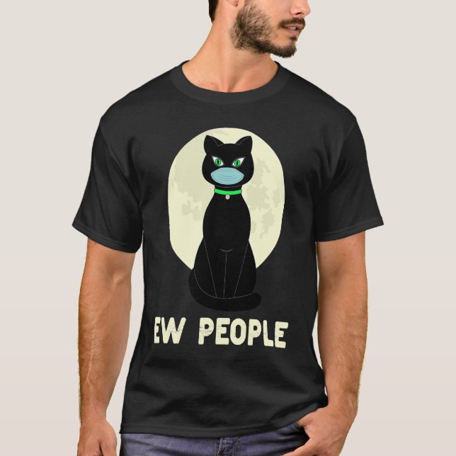Camiseta Gente asquerosa  Gato negro con Moo (Anverso)