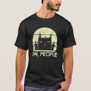 Camiseta Gente asquerosa gato negro de mal humor vintage mo