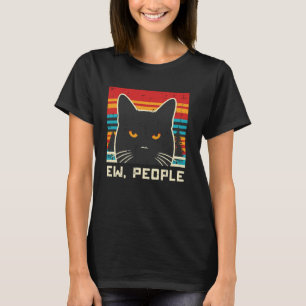 Camiseta Gente asquerosa Gato negro Dicho divertido Mujer M