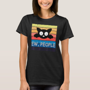 Camiseta Gente asquerosa Gato negro Vintage