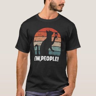 Camiseta Gente Asquerosa Gato Negro Vintage Antisocial Intr