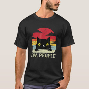 Camiseta Gente asquerosa gato negro vintage para amante de 
