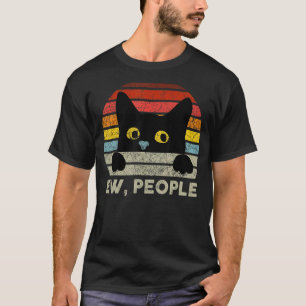 Camiseta Gente asquerosa gato negro vintage para gato  mamá