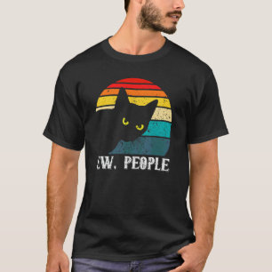 Camiseta Gente asquerosa gato retro vintage antisocial intr