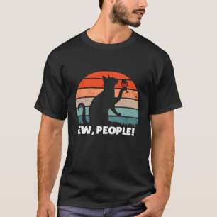 Camiseta Gente asquerosa gato vintage bebiendo vino diverti