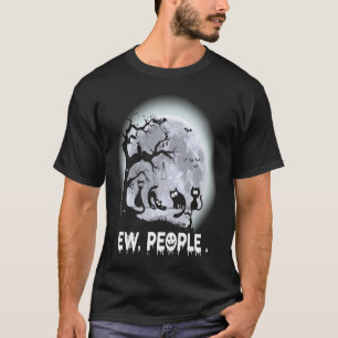 Camiseta Gente asquerosa Halloween Gato negro Bruja Gatito 