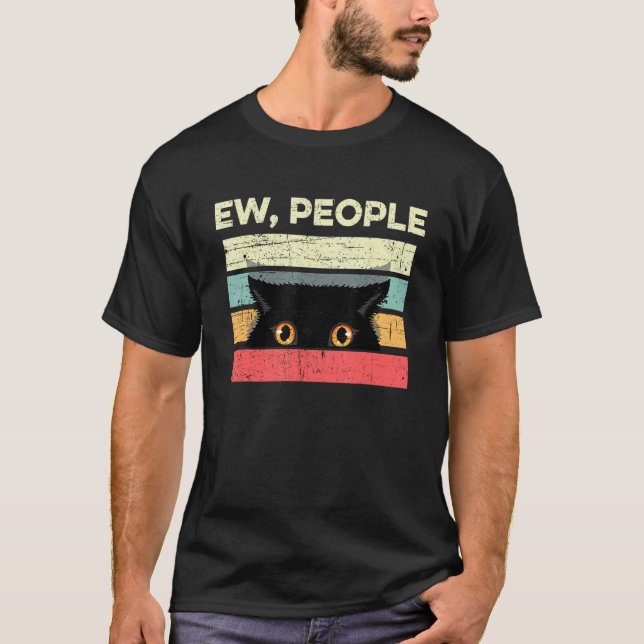 Camiseta Gente asquerosa Introvertido Gato Antisocial Sarcá (Anverso)