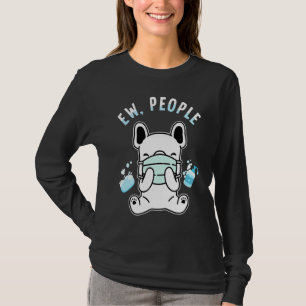 Camiseta Gente asquerosa   Perro con mascarilla lavándose l