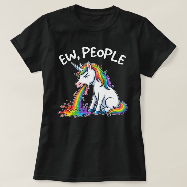 Camiseta Gente asquerosa Unicornio (Diseño del anverso)