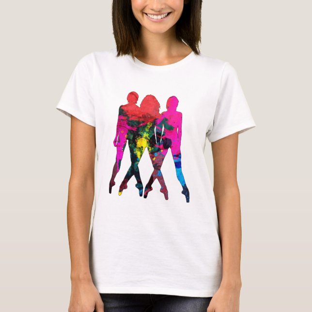 Camiseta Gente bailarina Resumen de colores Tee (Anverso)