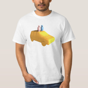 Camiseta Gente casada de la clavija en un coche