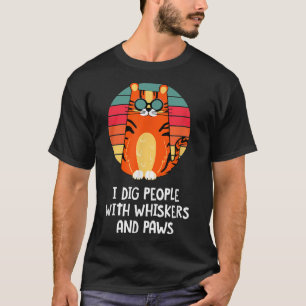 Camiseta Gente con Whiskers & Paws Cat Lover Amigos Kitt
