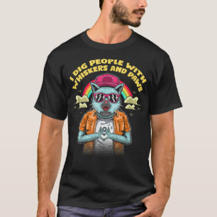 Camiseta Gente con Whiskers & Paws Cat Lover Amigos Kitt