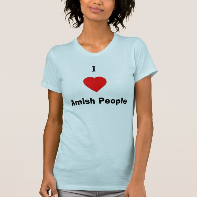 Camiseta Gente de Amish del corazón I (Anverso)
