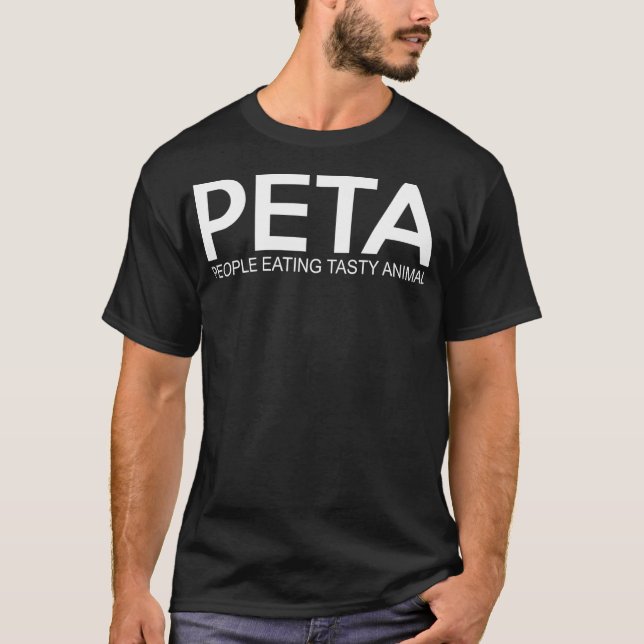 Camiseta Gente de Peta comiendo animal sabroso (Anverso)