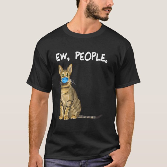 Camiseta Gente de Savannah Ew  Gato con mascarilla (Anverso)