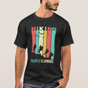 Camiseta Gente de senderismo subiendo gráfico para vacacion