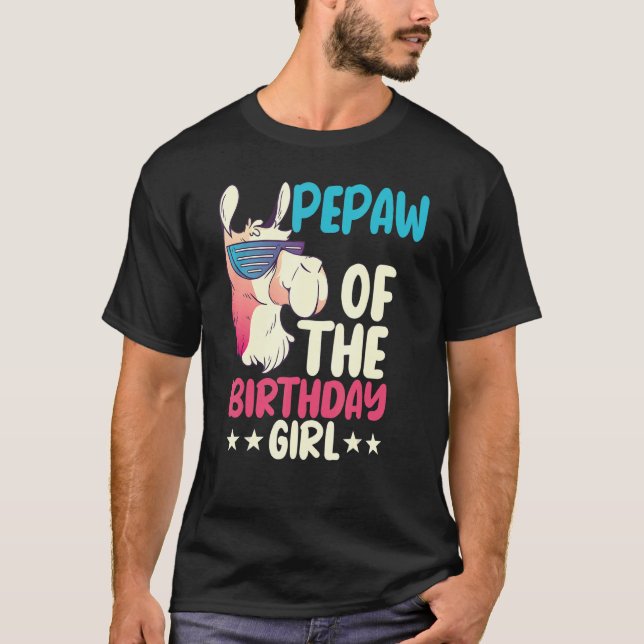 Camiseta Gente Del Chica De Cumpleaños Llama Bday Alpaca Fi (Anverso)