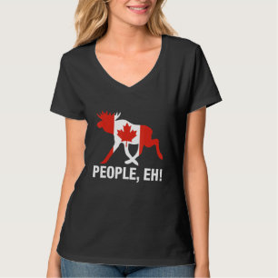 Camiseta Gente, ¡eh! Divertido Alce Canadiense Hoja de Arce