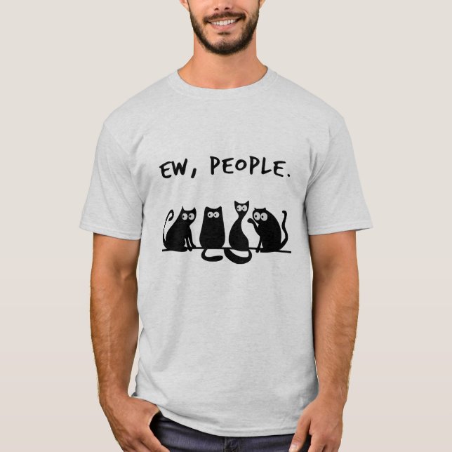 Camiseta Gente fastidiosa gatos negros divertidos míos (Anverso)