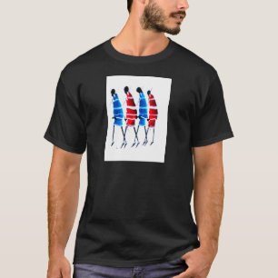Camiseta Gente feliz guerreros masái paseando arte impreso