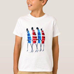 Camiseta Gente feliz guerreros masái paseando arte impreso