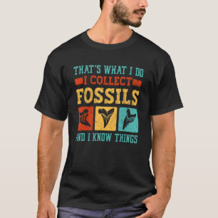 Camiseta Gente fósil Megalodon Cazando Diente Fósil Tiburón