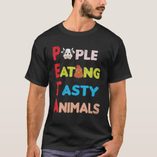 Camiseta Gente Graciosa Comiendo Animales Típicos En La Cam
