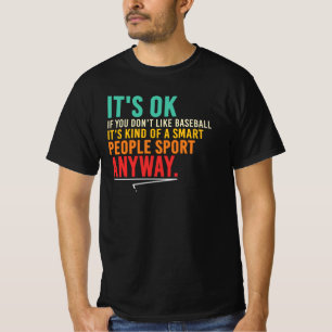 Camiseta Gente Inteligente de Béisbol Cita Divertida de Dep