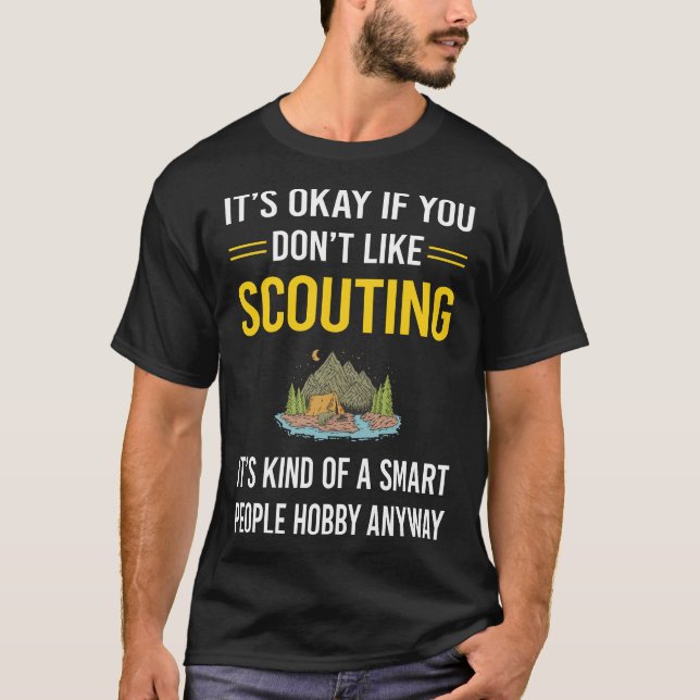 Camiseta Gente inteligente escudriñando scouts (Anverso)