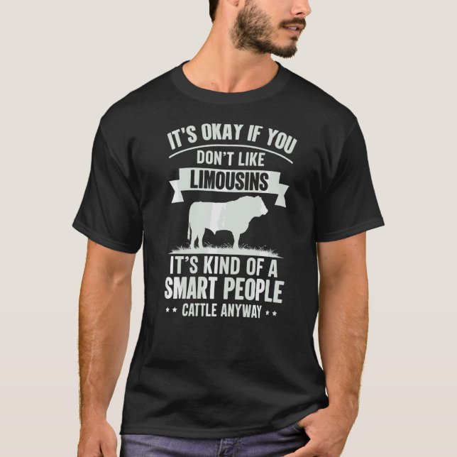 Camiseta Gente Inteligente Ganadero de Vacuno Raza de Vaca  (Anverso)