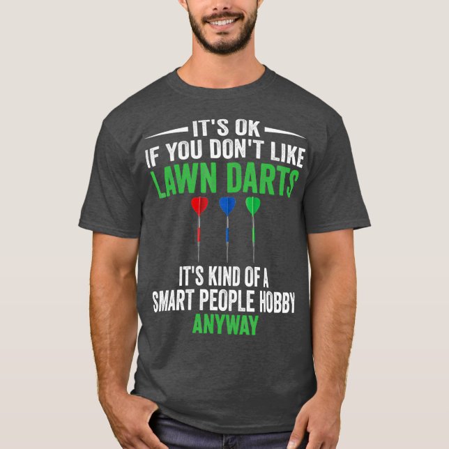 Camiseta Gente inteligente Hobby Lawn Darts - Césped divert (Anverso)