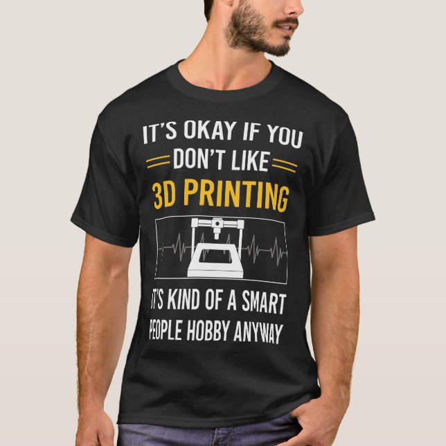 Camiseta Gente Inteligente Impresión 3D (Anverso)