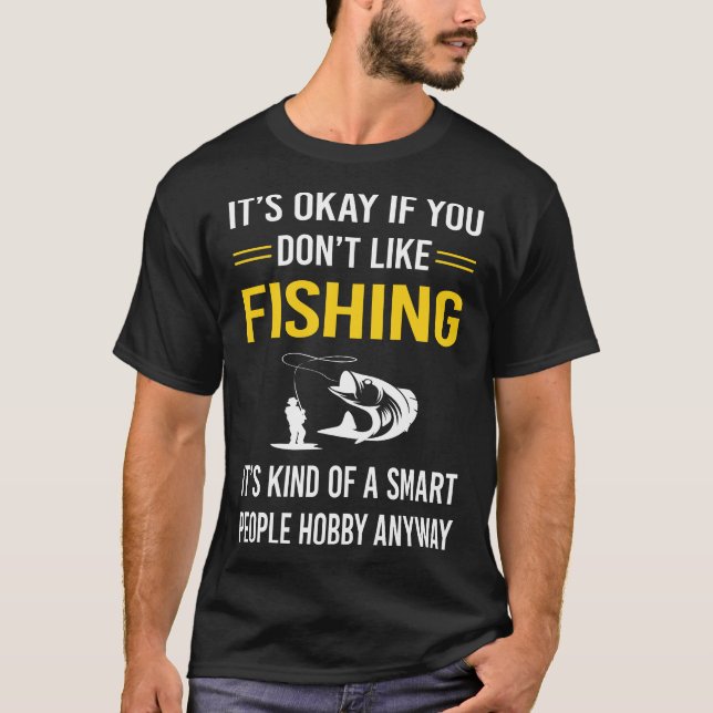 Camiseta Gente Inteligente Pescando (Anverso)