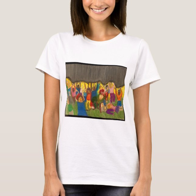 Camiseta gente levantando la opresión, la esperanza ganará (Anverso)