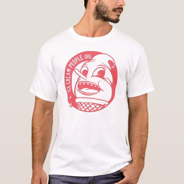 Camiseta Gente "logotipo retro " del helado (Anverso)