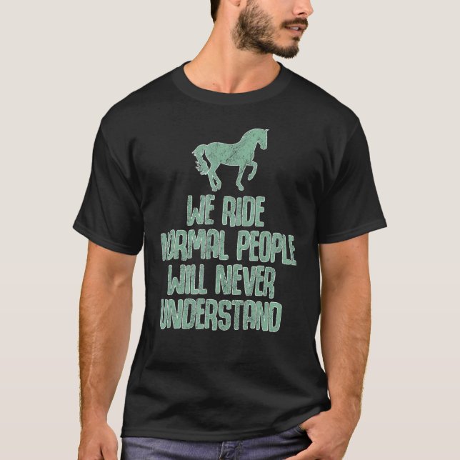 Camiseta Gente normal de caballos 1 (Anverso)