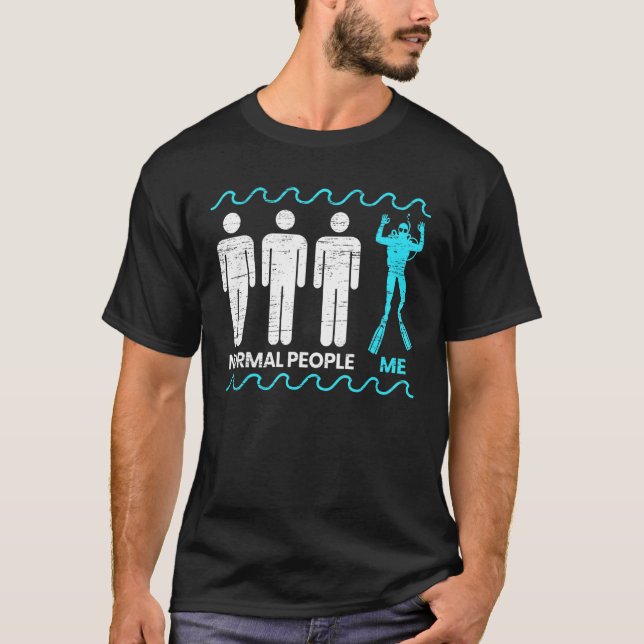 Camiseta Gente normal me scuba buceando acuático acuático (Anverso)